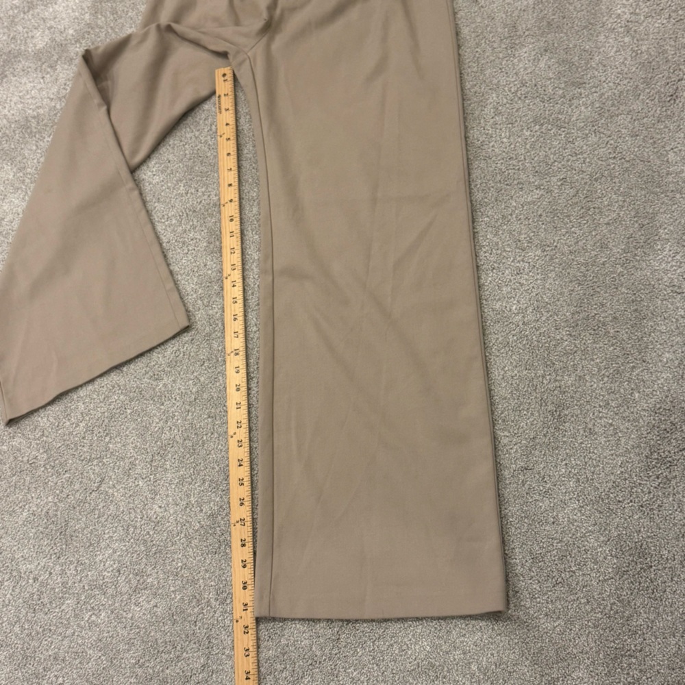 ABERCROMBIE & FITCH Sloane Wide-Leg Trouser Pants Tan Beige EUC Size Small Long - Picture 8 of 11